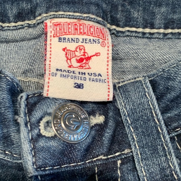 True Religion Skinny Jeans w/ Rhinestone Pockets - Picture 2 of 4